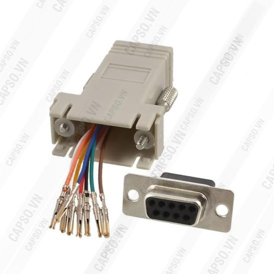 Đầu chuyển Com 9 chân (DB9) Đầu đực ra RJ45 (Lan)